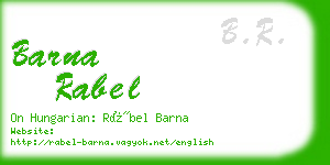 barna rabel business card